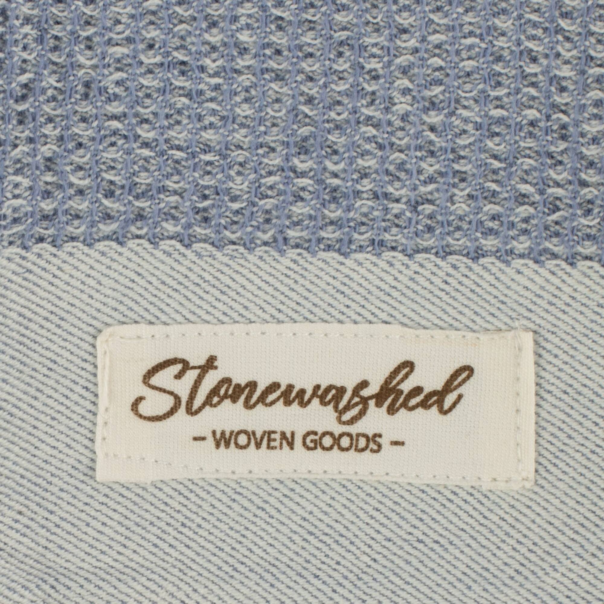 DII® Storm Blue Washed Waffle Woven Dishtowel, 2ct.